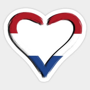 i love Nedherlands / ik hou van Nederland themed graphic design Sticker